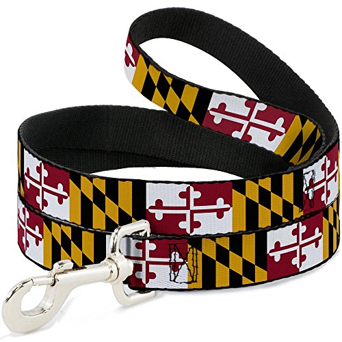 Buckle-Down Dog Leash Maryland Flags 6 Feet Long 1.0 Inch Wide von Buckle-Down