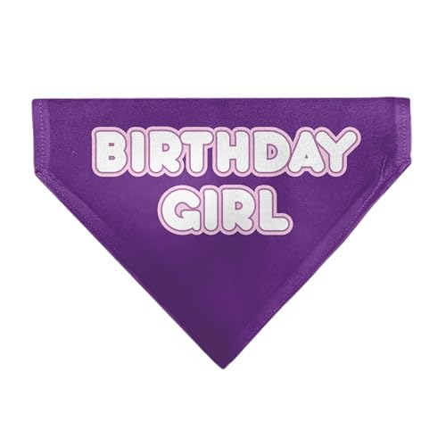 Buckle-Down Halstuch für Mädchen mit Aufschrift "Birthday Girl", Violett / Weiß von Buckle-Down