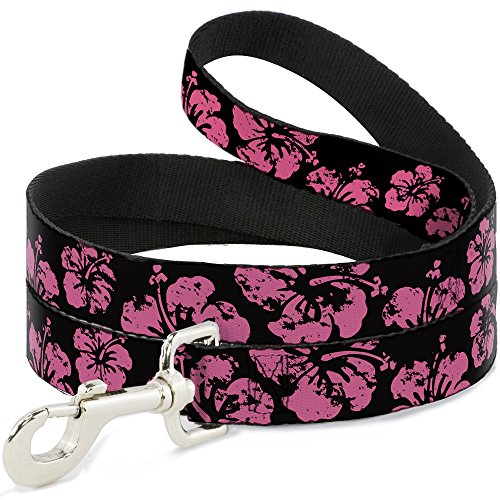 Buckle Down "Hibiskus verwitterter schwarz/pink Pet Leine, 6 'x 1/5,1 cm von Buckle-Down