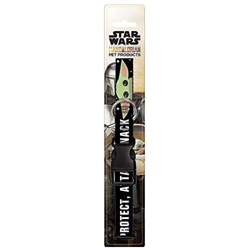 Buckle-Down Hundehalsband, Kunststoffclip, Star Wars The Child Chibi, Face Protect Attack Snack, 22,9 bis 38,1 cm, 2,5 cm breit von Buckle-Down