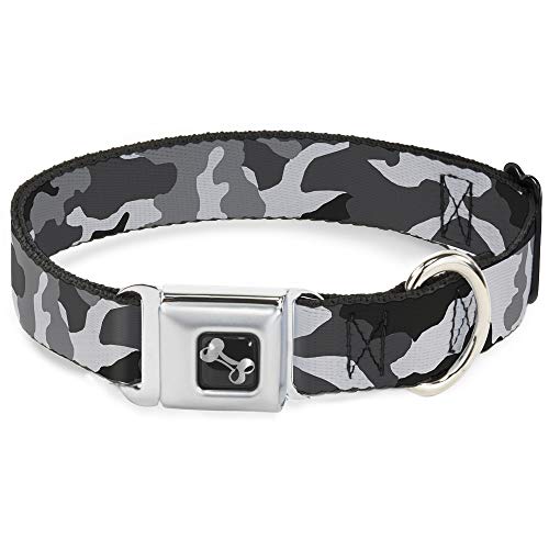 Buckle-Down Hundehalsband, mit Schnalle, Camouflage-Muster, 2,5 cm breit, passend für Halsumfang von 38,1–66 cm, Größe L von Buckle-Down