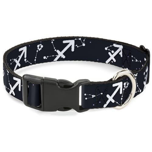 Buckle-Down Hundehalsband mit Kunststoffclip, Schnellverschluss, leicht verstellbar, Sternzeichen-Schütze, 38,1 cm bis 61 cm, 2,5 cm breit von Buckle-Down