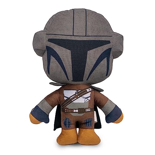 Buckle-Down Hundespielzeug, Mandalorian, Plüsch, Quietschelement, Star Wars The Mandalorian Stehpose, 17,8 x 27,9 cm von Buckle-Down