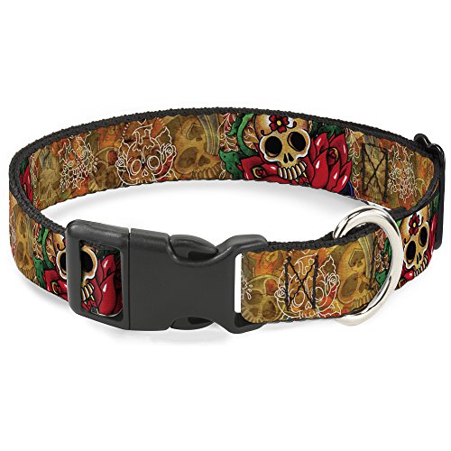 Buckle-Down Katzenhalsband, Breakaway Tattoo, Johnny Dolch, 15,2 bis 22,9 cm, 1,3 cm breit von Buckle-Down