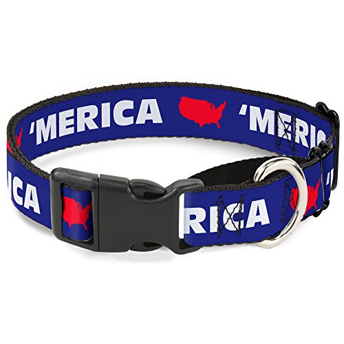 Buckle-Down Merica/USA Silhouette blau/weiß/rot Martingale Hundehalsband, 3,8 cm Wide-fits 45,7–81,3 cm Neck-Large Buckle-Down Merica/USA Silhouette blau/weiß/rot Martingale Hundehalsband, 3,8 cm Wide-fits 45,7–81,3 cm Neck-Large von Buckle-Down