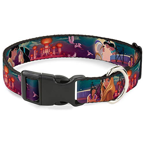 Buckle-Down Plastic Clip Collar - Aladdin & Jasmine Scenes/Castle/Birds - 1/2" Wide - Fits 6-9" Neck - Small von Buckle-Down