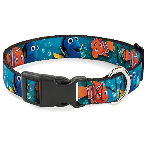 Buckle-Down Plastic Clip Collar - Nemo & Dory Poses - 1" Wide - Fits 15-26" Neck - Large von Buckle-Down