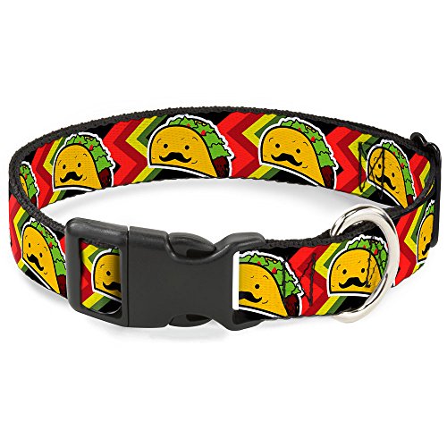 Buckle-Down Plastic Clip Collar - Taco Man - 1" Wide - Fits 9-15" Neck - Small von Buckle-Down