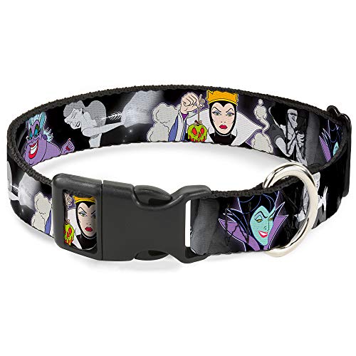 Buckle-Down Plastic Clip Collar - Villains Hexing Princess' Scenes Color/Black/White - 1" Wide - Fits 11-17" Neck - Medium von Buckle-Down