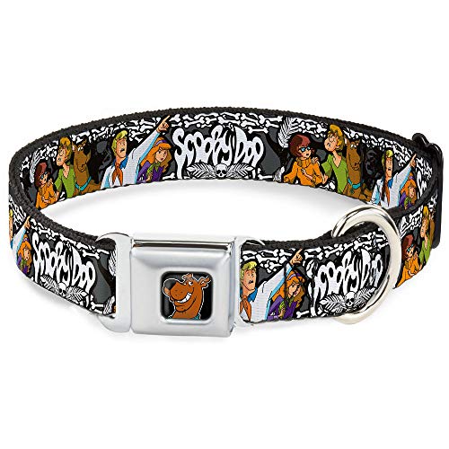 Buckle-Down Seatbelt Buckle Dog Collar - Scooby DOO Group Pose/Bones - 1" Wide - Fits 11-17" Neck - Medium von Buckle-Down