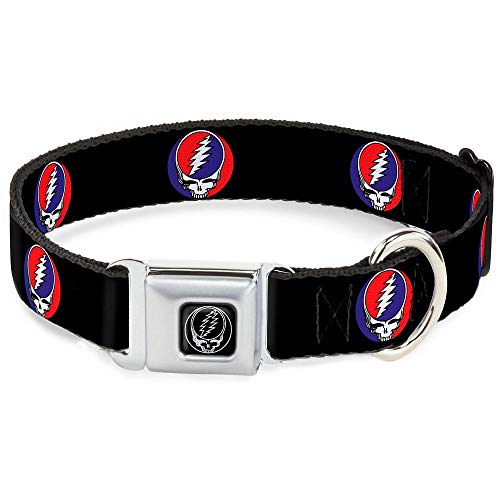 Buckle-Down Seatbelt Buckle Dog Collar - Steal Your Face Repeat Black/Color - 1" Wide - Fits 9-15" Neck - Small von Buckle-Down