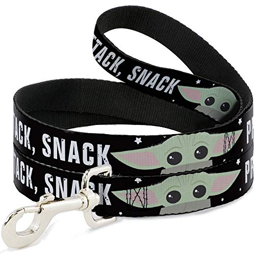 Buckle-Down Star Wars Hundeleine, Hund Leine, Führstrick, Star Wars The Child Chibi Gesichtsschutz Attack Snack, 1,2 m lang, 2,5 cm breit von Buckle-Down