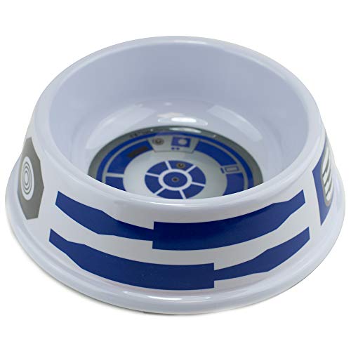 Buckle-Down Star Wars R2D2 Hundefutternapf mit Ansicht von Oben und Teilen, weiß, blau, grau, 473 ml, (PBWL1-MLM-7.5-SWBCW) von Buckle-Down