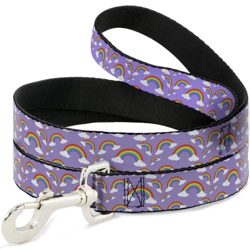 Buckle-Down Strapazierfähige und stilvolle Hundeleine mit Schnappverschluss, Regenbogenverstreut, 120 cm lang, 2,5 cm breit von Buckle-Down