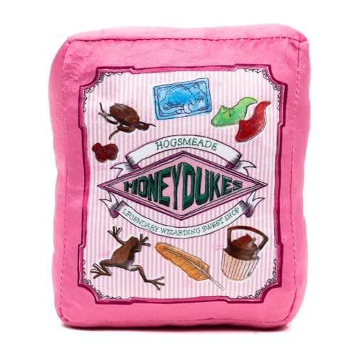 Buckle-Down The Wizarding World of Harry Potter Quietschendes Plüsch-Hundespielzeug für große, mittelgroße und kleine Hunde, Honeydukes Sweet Shop, Süßigkeitenbox, Nachbildung, 8,9 x 17,8 cm von Buckle-Down