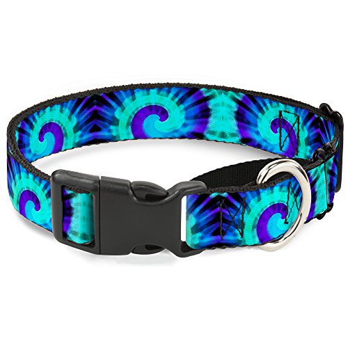 Buckle-Down Martingale Hundehalsband, Batikfärbung, 2,5 cm breit, passend für Halsumfang von 22,9–38,1 cm, Violett/Blau, Größe S von Buckle-Down