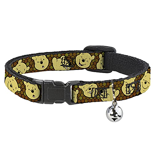 Buckle-Down Winnie The Pooh Expressions/Honeycomb schwarz/Browns Disney abtrünnigen Kunststoff Clip Halsband von Buckle-Down