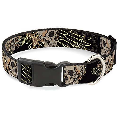 Buckle-Down bac-w30274-ns Breakaway Katzenhalsband, 1/5,1 cm breit – passt 15,2–22,9 cm Nacken – Kleine, Skulls von Buckle-Down