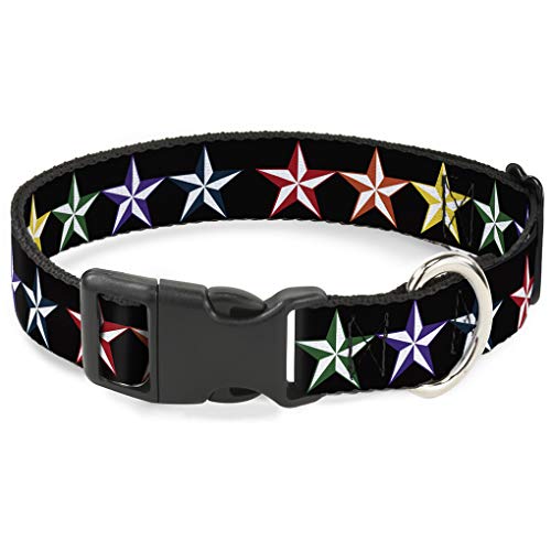 Buckle-Down bac-w31404-ns Breakaway Katzenhalsband, 1/5,1 cm breit – passt 15,2–22,9 cm Nacken – Kleine, Nautical Star von Buckle-Down