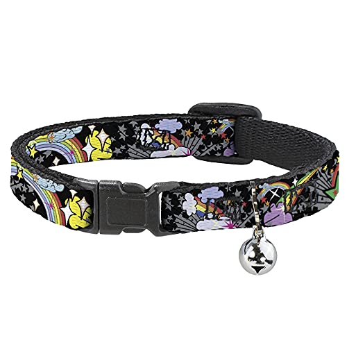 Buckle-Down bac-w31802-nm Breakaway Katzenhalsband, 1/5,1 cm breit – passt 20,3–30,5 cm Nacken – Medium, Rainbows von Buckle-Down