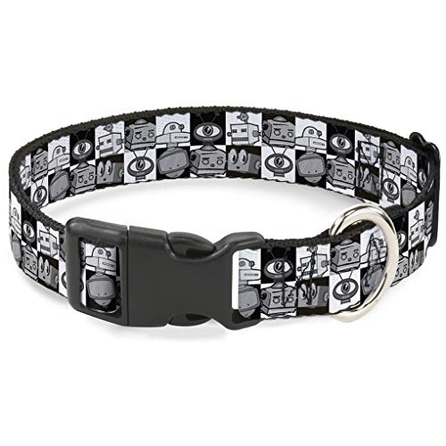 Buckle-Down bac-w31810-nl Breakaway Katzenhalsband, 1/5,1 cm breit – passt 22,9–38,1 cm Nacken – Groß, Roboter von Buckle-Down