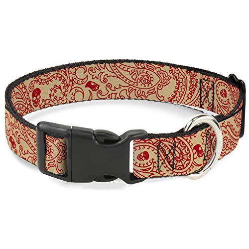 Buckle-Down bac-w32815-nl Breakaway Katzenhalsband, 1/5,1 cm Wide-fits 22,9–38,1 cm Neck-Large, Paisley Skulls von Buckle-Down