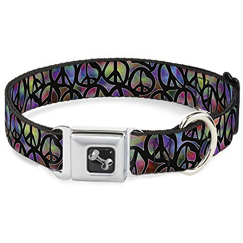 Buckle-Down Seatbelt Buckle Dog Collar - Peace Psychedelic - 1" Wide - Fits 15-26" Neck - Large, Multicolor (DC-W31611-L) Buckle-Down Seatbelt Buckle Dog Collar - Peace Psychedelic - 1" Wide - Fits 15-26" Neck - Large, Multicolor (DC-W31611-L) von Buckle-Down
