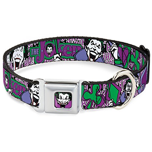 Buckle-Down dc-wjk001-m Sicherheitsgurt für Hunde, Joker, Logo, usw. schwarz/weiß/violett von Buckle-Down