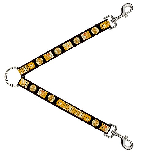 Buckle-Down dls-w38111-w Champion Gürtel/Symbole schwarz/Golds Leine Splitter, 3,8 cm breit – 76,2 cm Länge von Buckle-Down