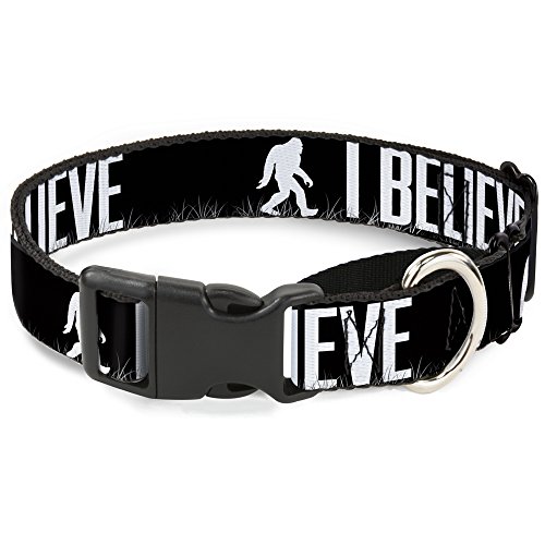 Buckle-down Bigfoot 'I Believe-Wide-fits 11–17 Neck-medium, Schwarz/Grau/Weiß, für von Buckle-Down