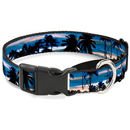 Buckle-down Martingale Hundehalsband, 3,8 cm Wide-fits 16–23 cm Neck-medium bei Sonnenuntergang, Blau von Buckle-Down