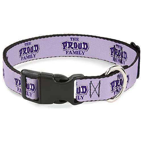 Disney Hundehalsband, Kunststoffschnalle, The Proud Family Title Logo, Violett, 24,1 cm bis 33 cm, 2,5 cm breit von Buckle-Down