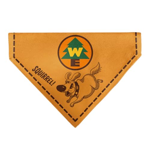 Disney Pet Bandana Up Dug Squirrel Pose and Wilderness Explorer Badge Orange Slip On Collar Bandana Only von Buckle-Down