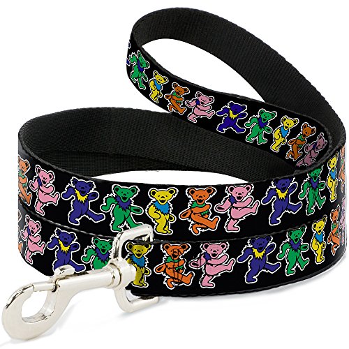 Dog Leash Dancing Bears Black Multi Color 6 Feet Long 1.0 Inch Wide von Buckle-Down