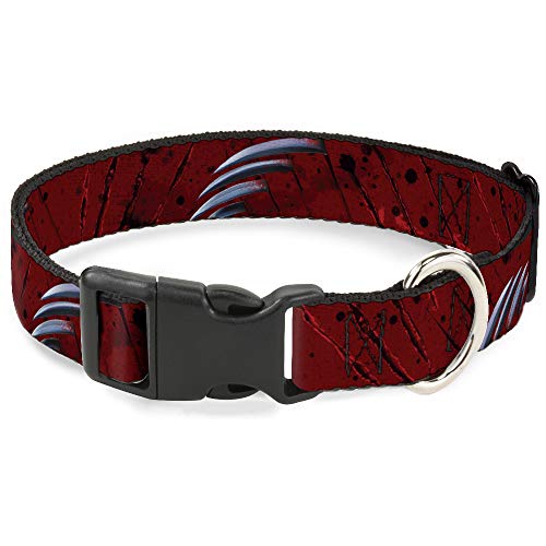 Hundehalsband, Kunststoff-Clip, A Nightmare on Elm Street Freddys Handkratzen, Rot, 38,1 cm bis 66 cm, 2,5 cm breit von Buckle-Down