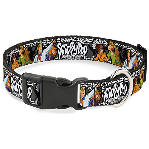 Hundehalsband, Kunststoff-Clip, Scooby DOO Gruppe, Knochen, 45,7 bis 81,3 cm, 3,8 cm breit von Buckle-Down