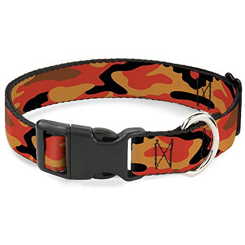 Hundehalsband, Kunststoffclip, Camouflage-Orange, 38,1 bis 66 cm, 2,5 cm breit von Buckle-Down