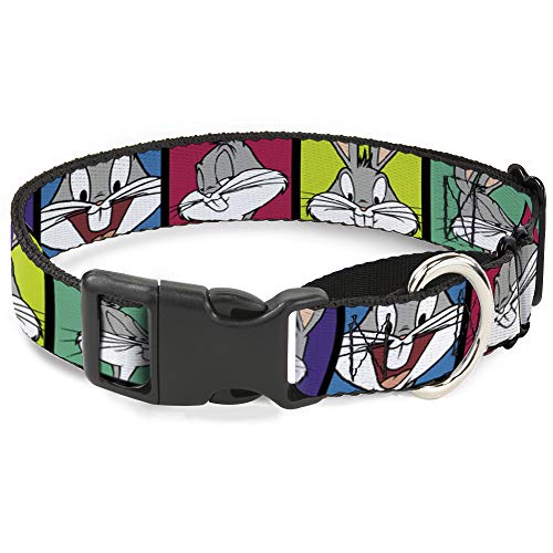 Hundehalsband, Martingale Bugs Bunny Expression Blocks, Mehrfarbig, 22,9 bis 38,1 cm breit von Buckle-Down