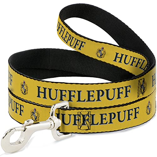 Hundeleine, Harry Potter, Hufflepuff-Wappen, Gelb / Schwarz, 1,2 m lang, 2,5 cm breit von Buckle-Down