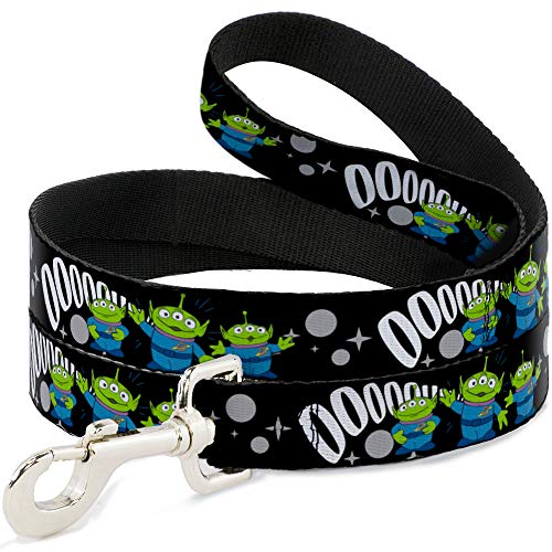 Hundeleine Toy Story 3 Aliens Ooooohhh Schwarz Weiß Grau 122 cm lang 1,3 cm breit von Buckle-Down