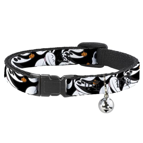 Katzenhalsband, Breakaway Nightmare Before Christmas Zero Pumpkin Expressions, 20,3 bis 30,5 cm, 1,3 cm breit von Buckle-Down