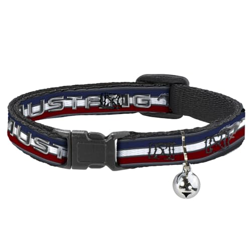 Katzenhalsband, Mustang-Text, Tri-Stange, gestreift, 20,3 bis 30,5 cm, 1,3 cm breit von Buckle-Down