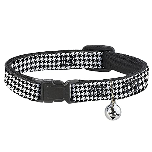 Katzenhalsband mit Hahnentrittmuster, 20,3 bis 30,5 cm, Schwarz/Weiß von Buckle-Down