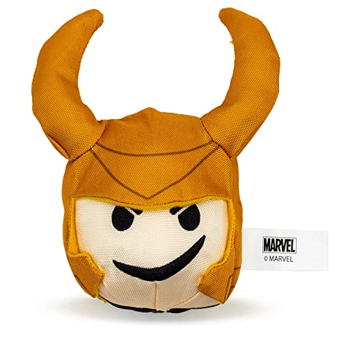 Marvel Comics Hundespielzeug Loki Smirking Face Round Pet Toy Plush von Buckle-Down