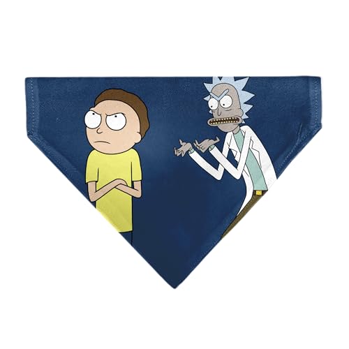 Rick and Morty Haustier-Halstuch, Rick and Morty Arme, gekreuzte Pose, Blau, nur Schlupfhalsband, Bandana von Buckle-Down