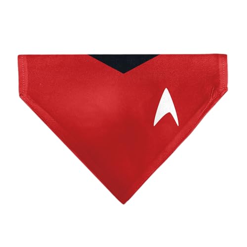 Star Trek Haustier-Halstuch, Star Trek, Original-Serie, Rot, Uniformdruck, Schlupfhalsband, nur Bandana von Buckle-Down