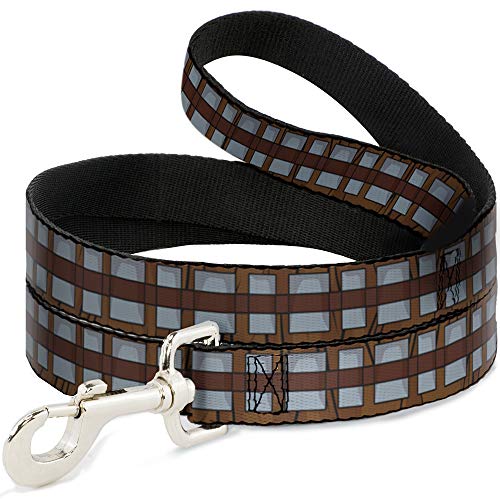 Star Wars Chewbacca Hundeleine, Bandolier Bounding Browns, Grau, 1,2 m lang, 3,8 cm breit von Buckle-Down