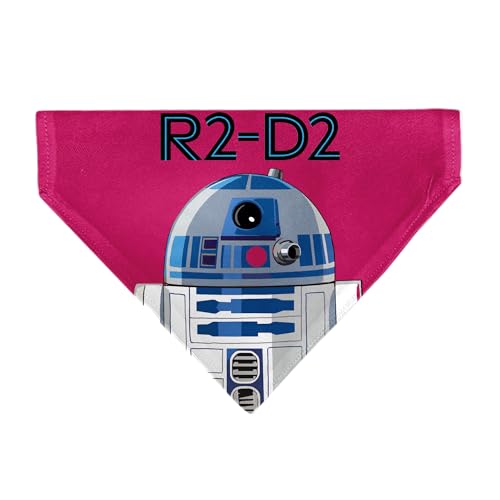 Star Wars Haustier-Halstuch, Star Wars R2 D2, Text und Pop-Art-Pose, Rot, Schwarz, Blau, nur Schlupfhalsband von Buckle-Down