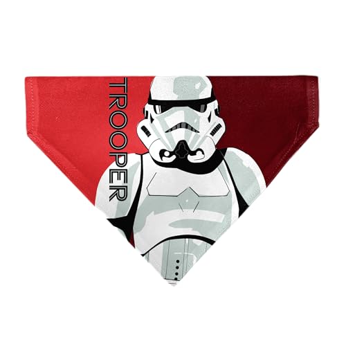 Star Wars Haustier-Halstuch, Star Wars Trooper-Text und Stormtrooper, Pop-Art, Rot / Schwarz von Buckle-Down