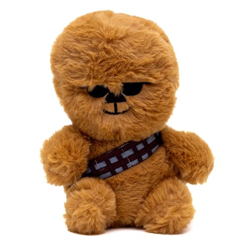 Star Wars Quietschendes Plüsch-Hundespielzeug für große, mittelgroße und kleine Hunde, Chibi Chewbacca, sitzende Pose, 11,4 x 15,2 cm von Buckle-Down